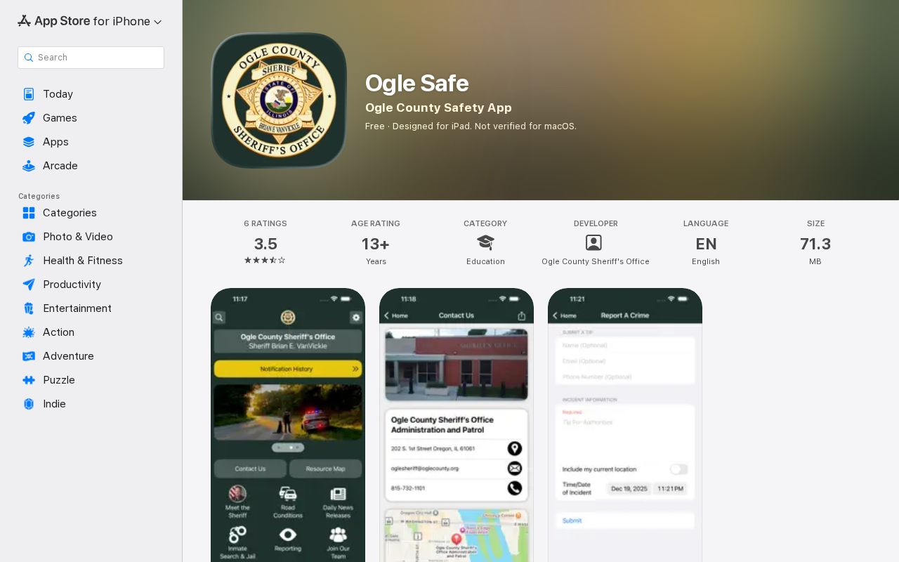 Ogle County released inmate mugshots Ogle Safe iOS listing